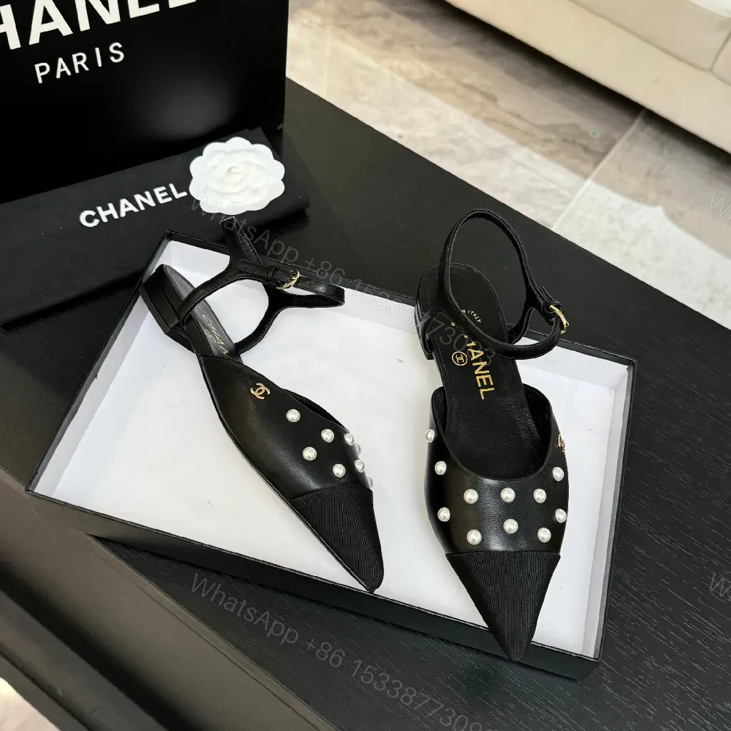 View 5 of Sophisticated Studded Slingback Pumps: Black Leather, Luxe Style