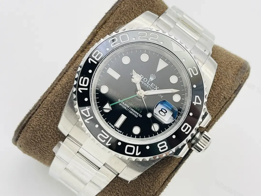 View 3 of Fake Rolex GMT Master II Bruce Wayne Best Oyster Bracelet 40MM 116710LN-0001
