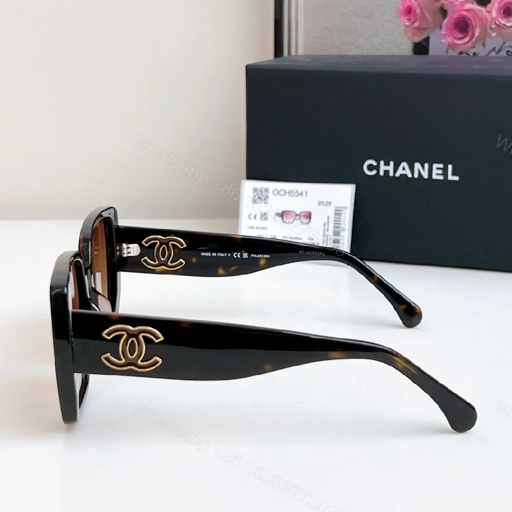 View 2 of Brown Gradient Luxe Sunglasses - Black Frame, Oversized Square, UV400