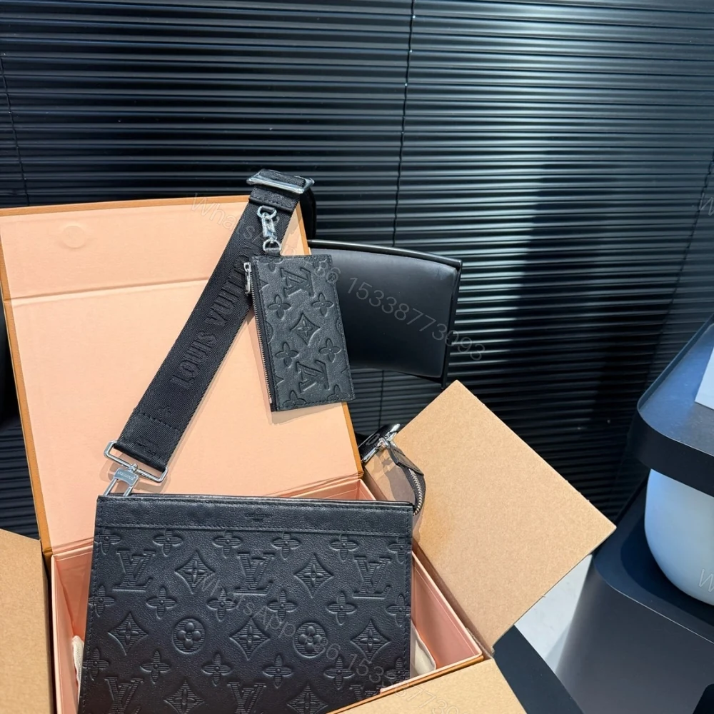 View 2 of Louis Vuitton Gaston Wearable Wallet Monogram Shadow Black 22Cm M81115