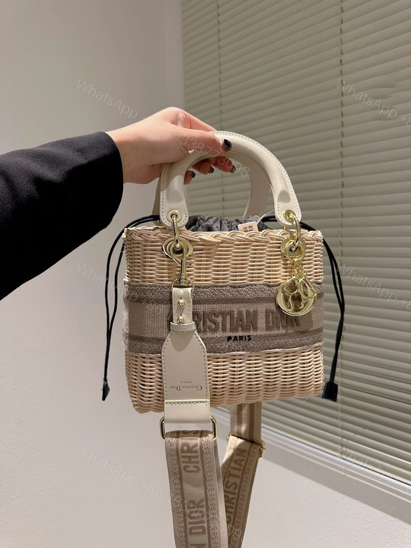View 8 of Christian Dior Lady Dior Natural Wicker
