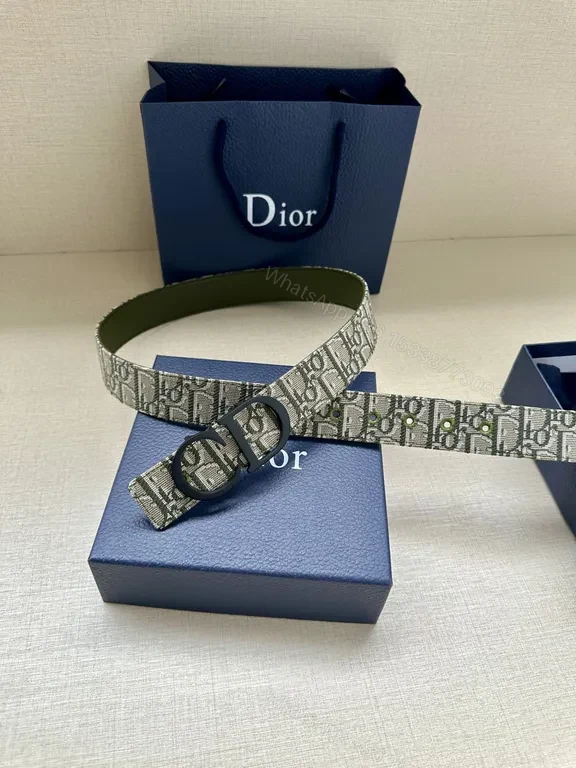 Medium-Duty Designer Canvas Belt with Monogram Accent — view 1