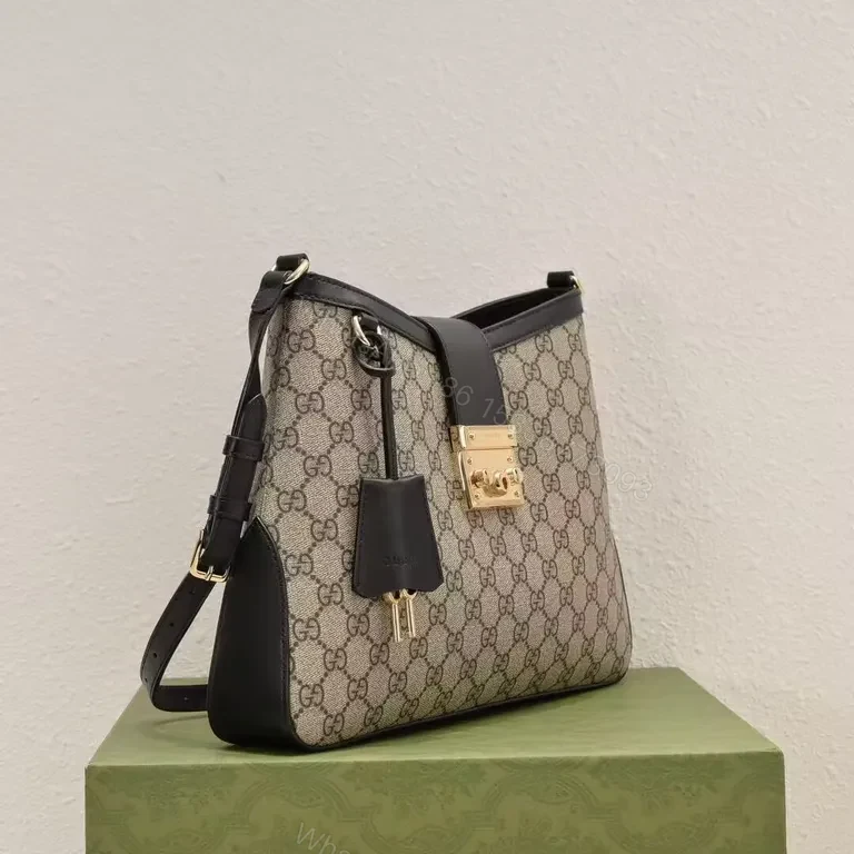 View 2 of Chic GG Supreme Tote: Gold Chain Strap Luxury Handbag