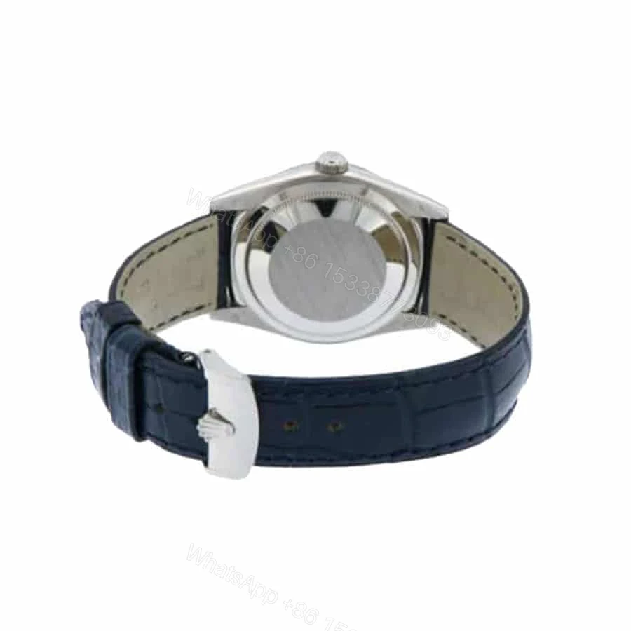 View 3 of Rolex Day-Date 118139-0004 V5 Stainless Steel Blue Dial Super Clone : 36mm White Gold-Tone President with Roman Numerals and Caliber 3155