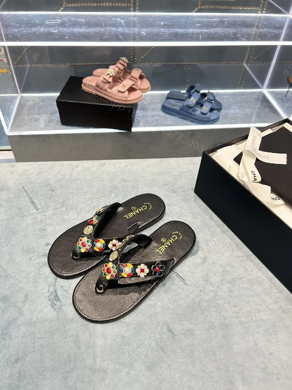 Embellished Sandals: Luxe Casual Comfort Slides — view 1