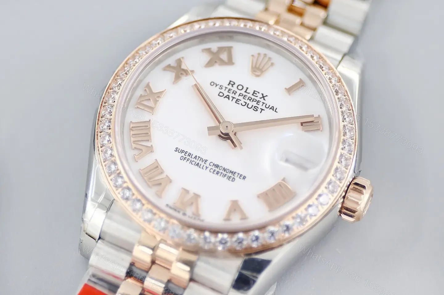 View 3 of Rolex Datejust 31 278381RBR Diamond White Roman Dial Jubilee Bracelet Watch 278381RBR-0004