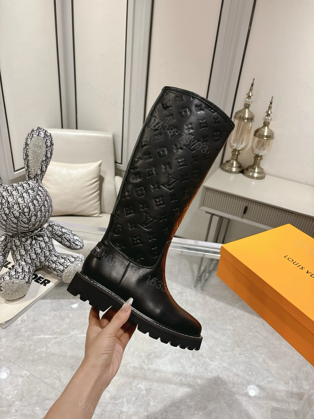 View 7 of LOUIS VUITTON TERRITORY FLAT HIGH BOOT BLACK 1ADD2X