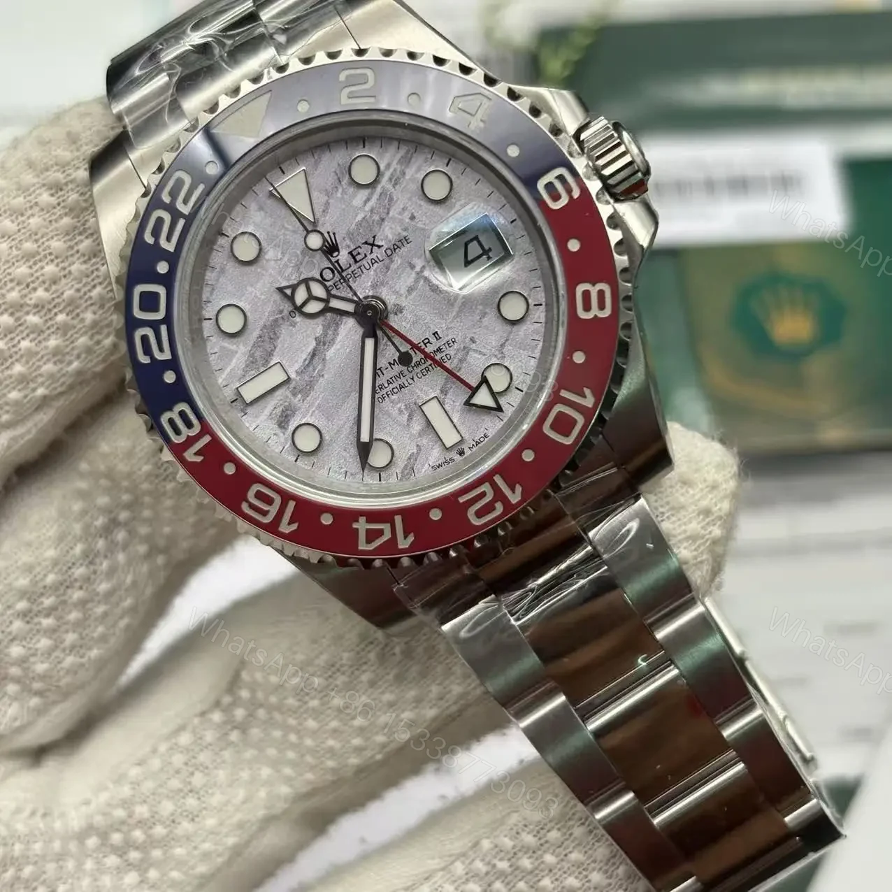 View 4 of Best Swiss Clone Rolex Replica GMT Meteorite dial