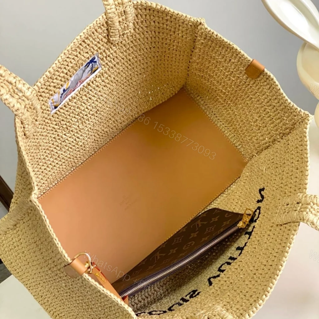 View 10 of Louis Vuitton Summer Shopper Tote MM Raffia Natural Beige 44cm M14458