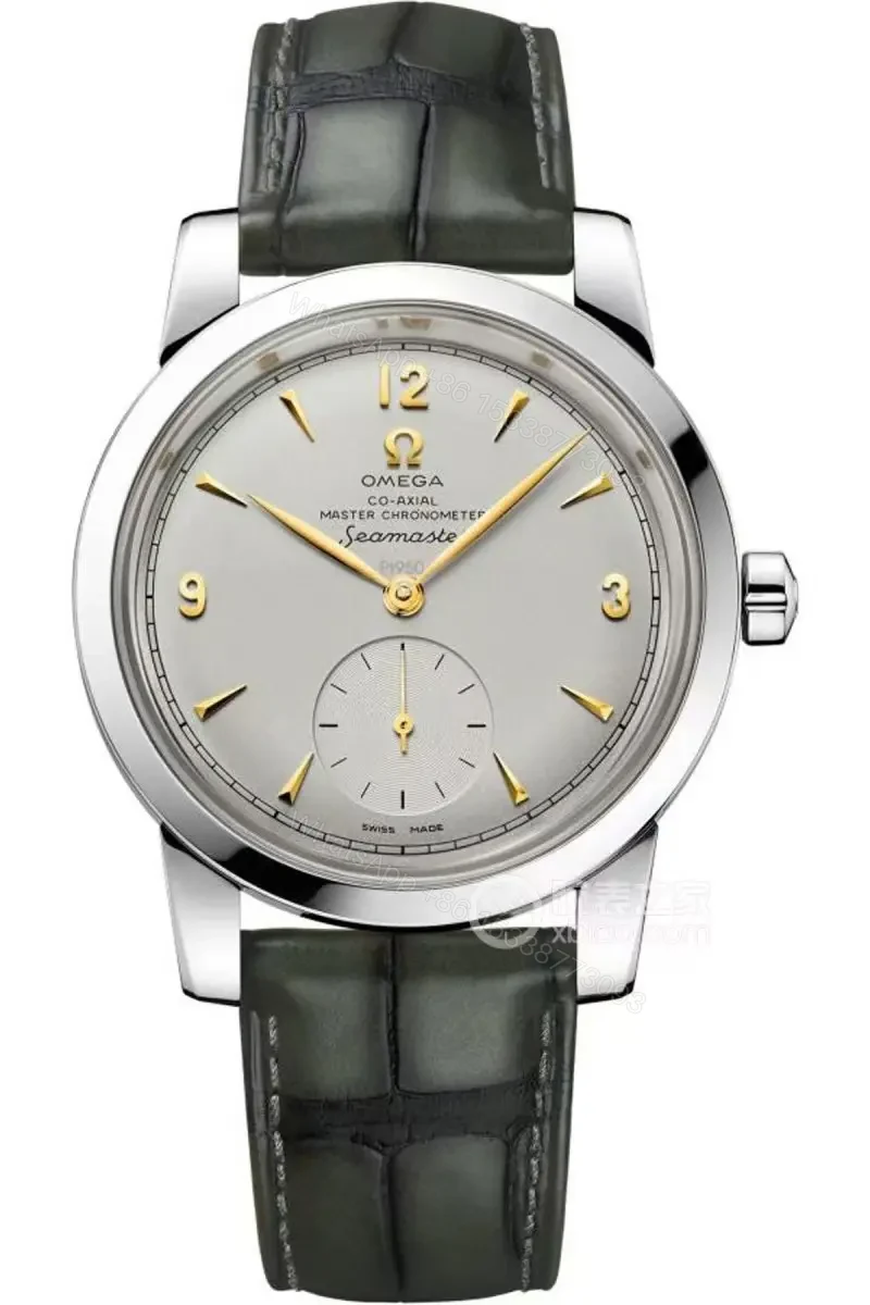 View 2 of Omega Seamaster 1948 Limited Edition Watch with Silver Dial and Brown Leather Strap