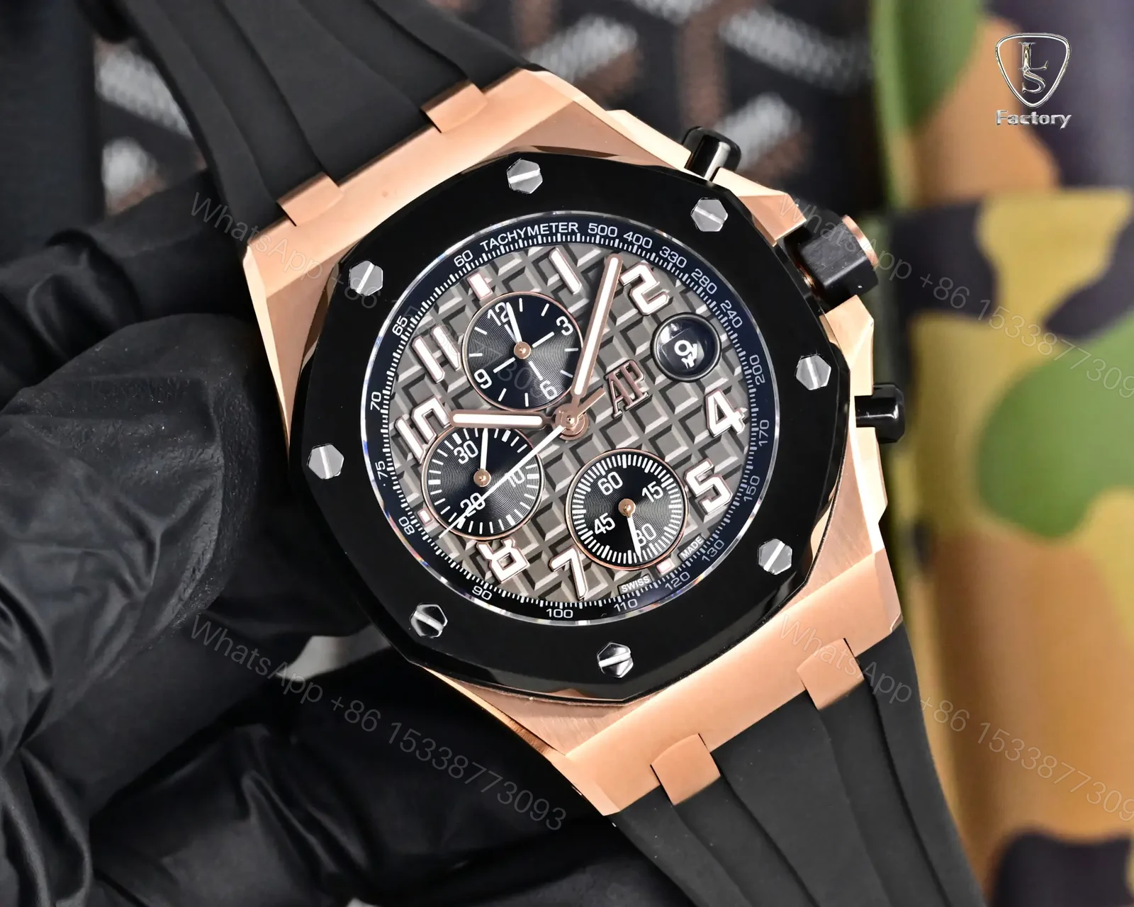 View 2 of Audemars Piguet Royal Oak Offshore Pink Gold – Rubberclad / Black Dial Bracelet 26238OK.OO.A002CA.01
