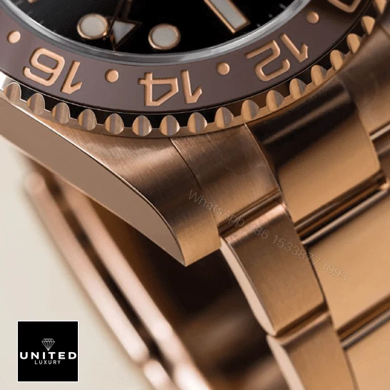 View 6 of Rolex GMT-Master II 126715CHNR-0001 Rose Gold Automatic Black Dial Oyster Replica