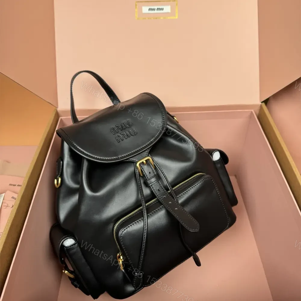 View 7 of 高仿miumiu*5BZ042牛皮雙肩包黑色大號免檢版