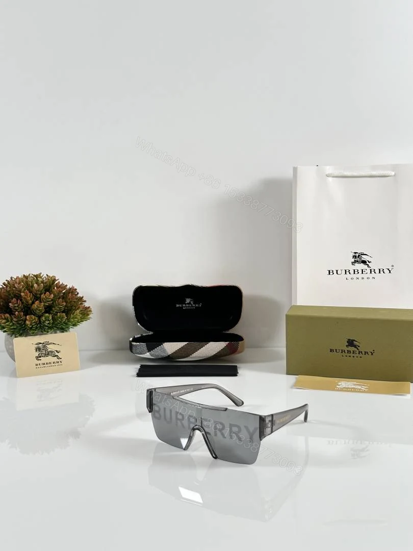 First Copy Burberry Silver Shield Unisex Sunglasses UV Protection Premium Quality — view 1
