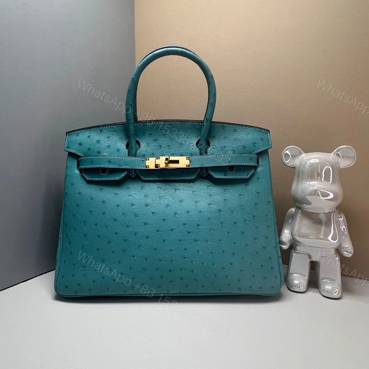 Design BIRKIN 25 VERT VERONE OSTRICH GHW – Dubai Fashion LUX — view 1