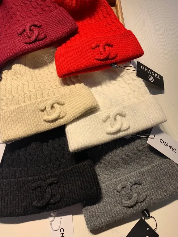 View 7 of Lux Knit Beanie with Fur Pom â€” Ivory, Chanel Charm, Luxury Style