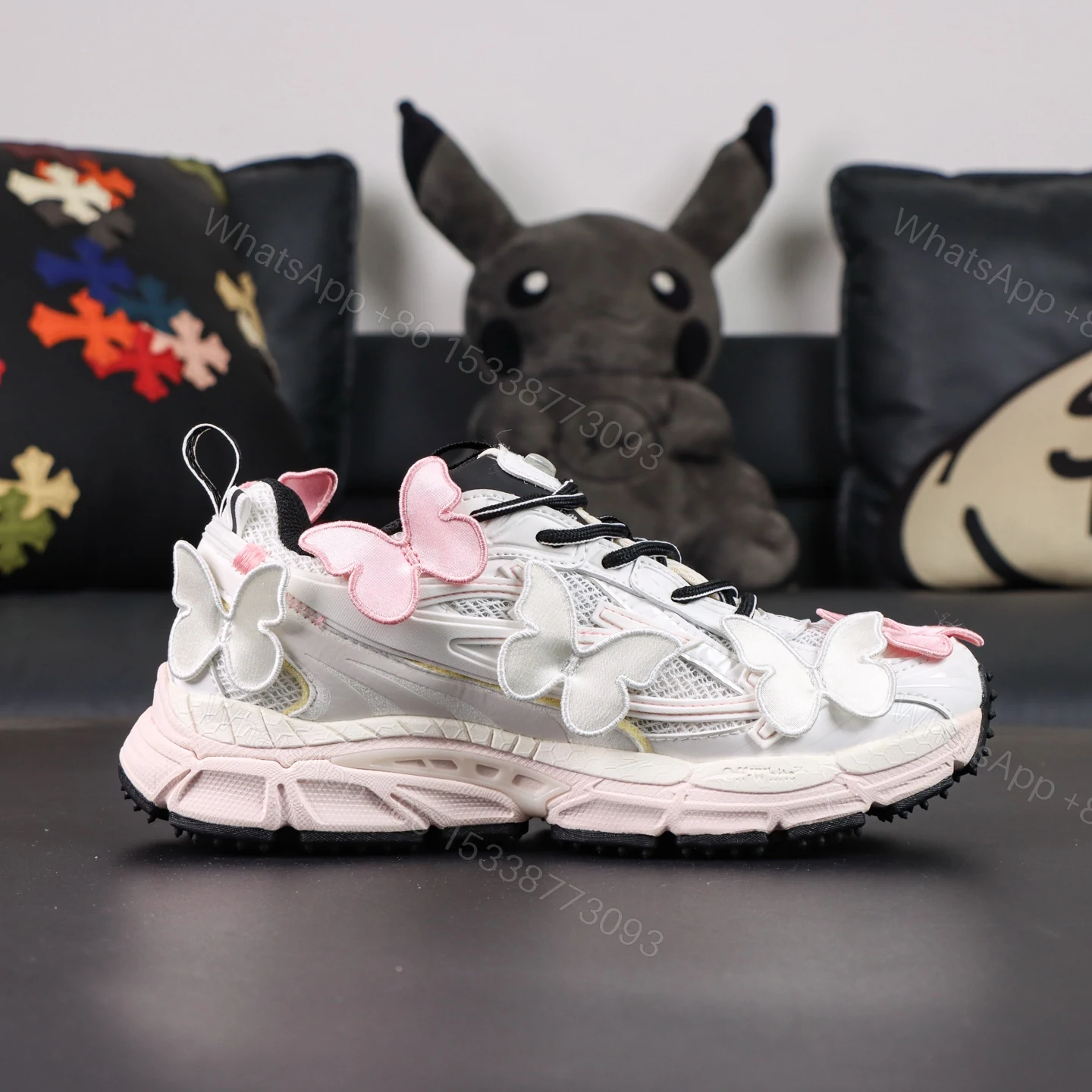 View 2 of Off White Be Right Back Pink Butterfly