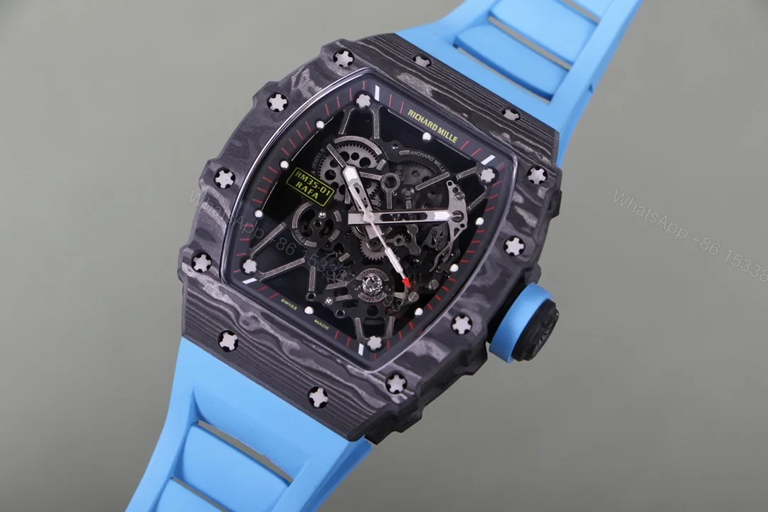 View 4 of Richard Mille RM35-01 NTPT Carbon Fiber RMUL3 White Gemstone Suspension Watch RM35-CARBON-WGS3