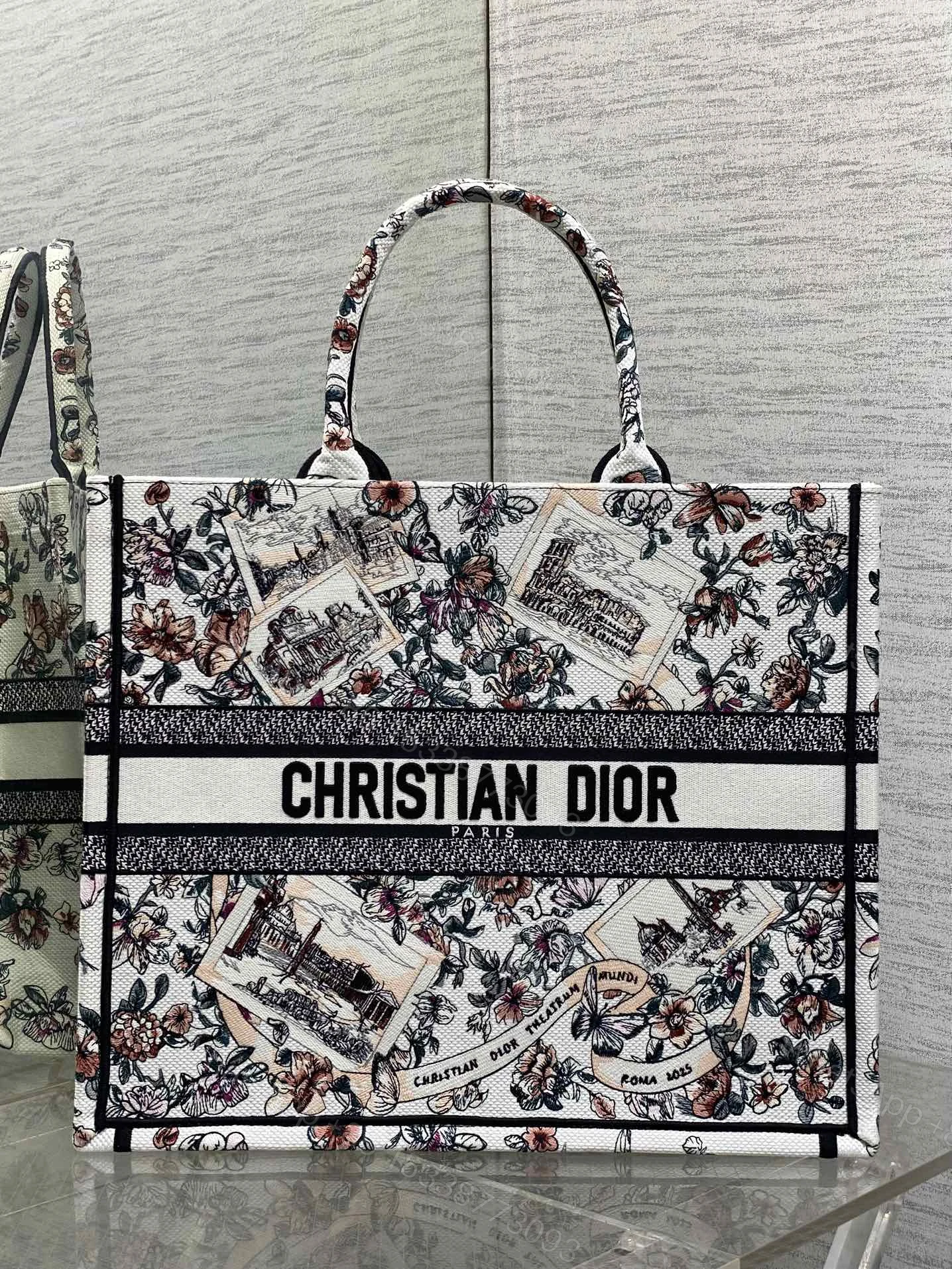 Dior 一比一Book Tote大號城市風景刺繡包 世界風主題旅遊系列 — view 1