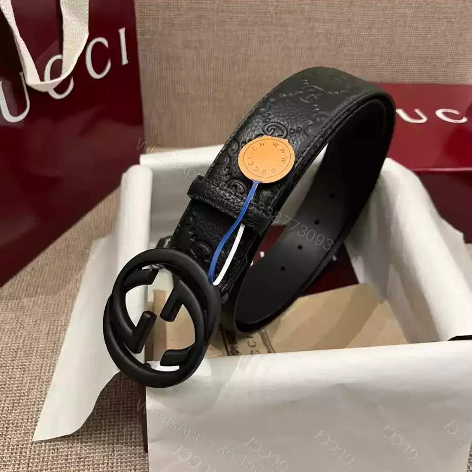 View 3 of GUCCI BELT WITH INTERLOCKING G BUCKLE 4CM – B108