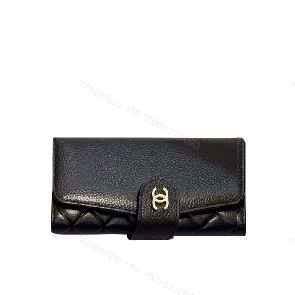 Chanel Classic Long Flap Wallet Black 19Cm — view 1