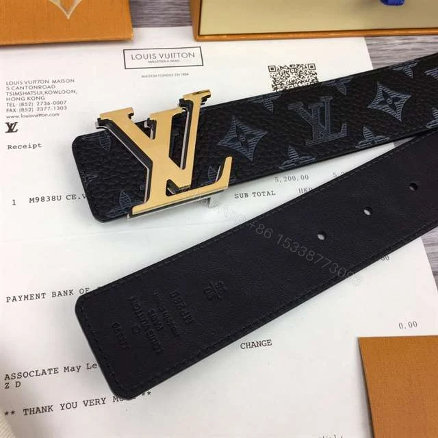 View 5 of LOUIS VUITTON INITIALES 40MM REVERSIBLE MONOGRAM CANVAS BELT – B112