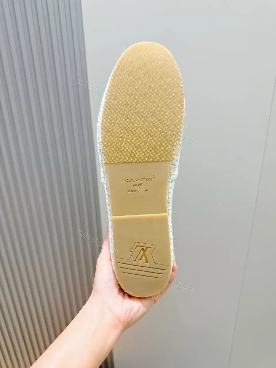 View 5 of Minimalist White Slip-Ons with Subtle LV Motif Fusion Shoes