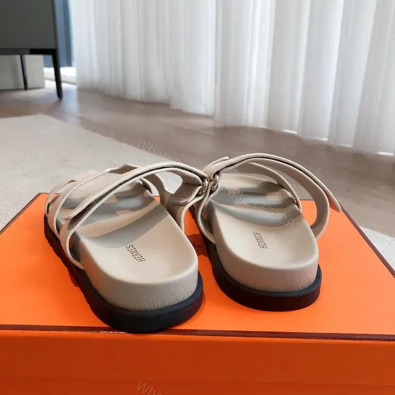 View 8 of Soft Sand HermÃ ̈s-Inspired Slide: Elevated Comfort Sandal