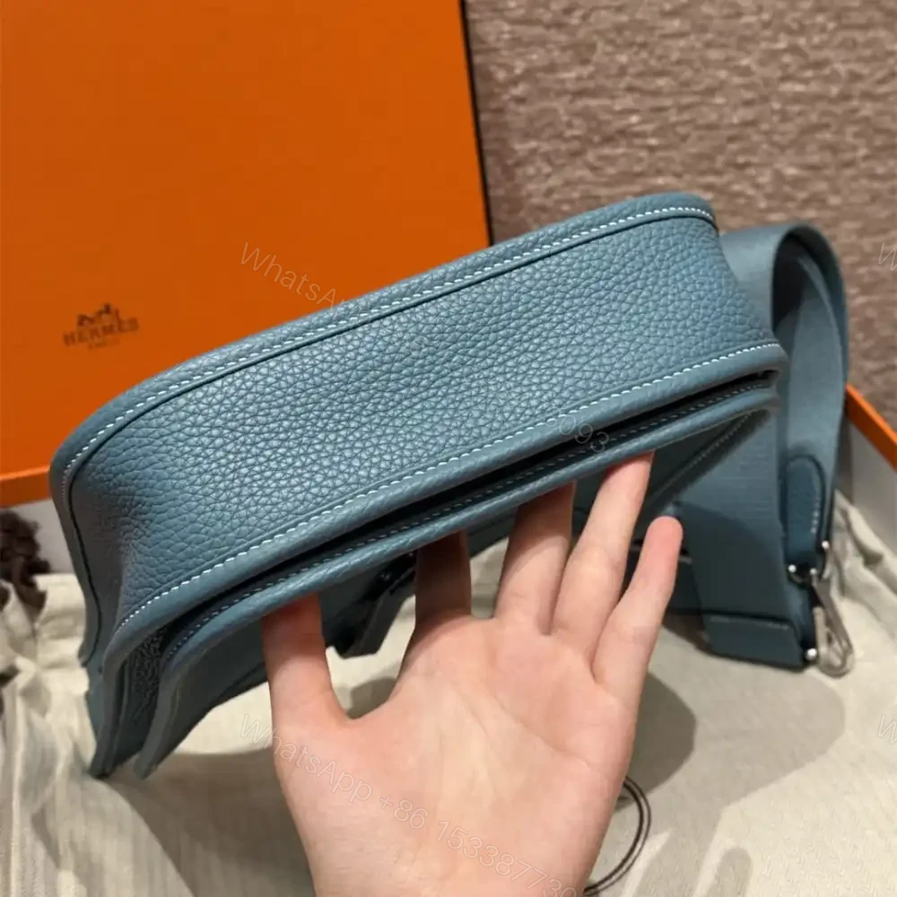View 6 of 高仿Hermes*Evelyne23系列H087941CKU2牛仔藍銀扣純手工