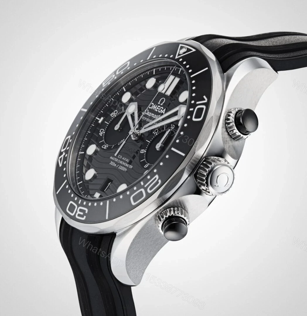 View 3 of Replica Clone Omega Diver Master Chronograph Black