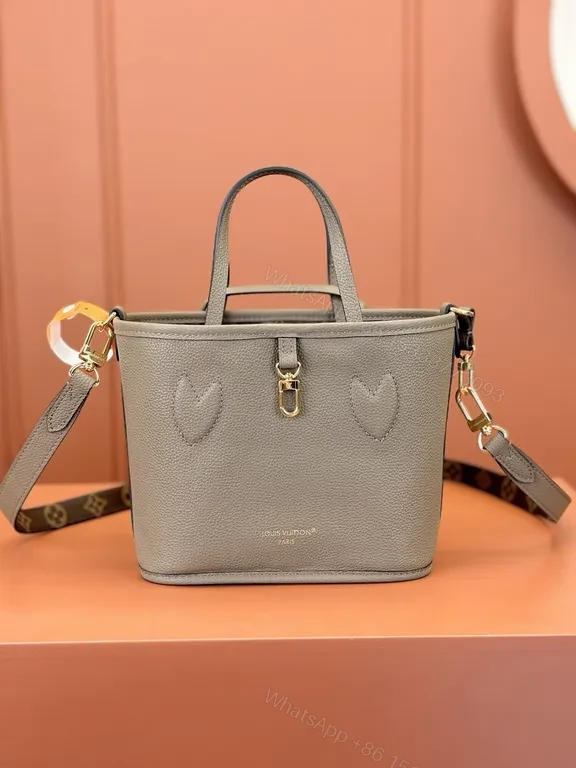 View 5 of Chic Pebble Leather Tote: Structured, Crossbody Ready Bag