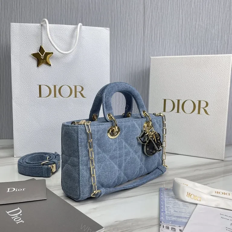 View 3 of Denim Chic Mini Bag: Dior Charm, Structured Luxury