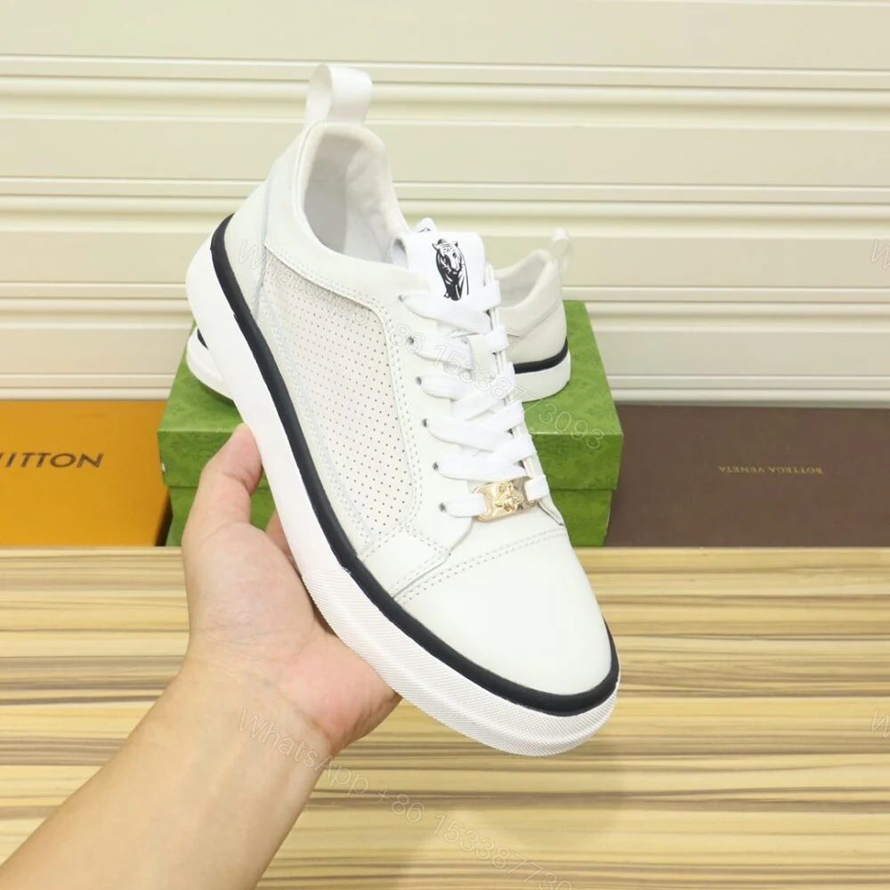 View 3 of Gucci Men’S Platform Sneaker White With Black Edge