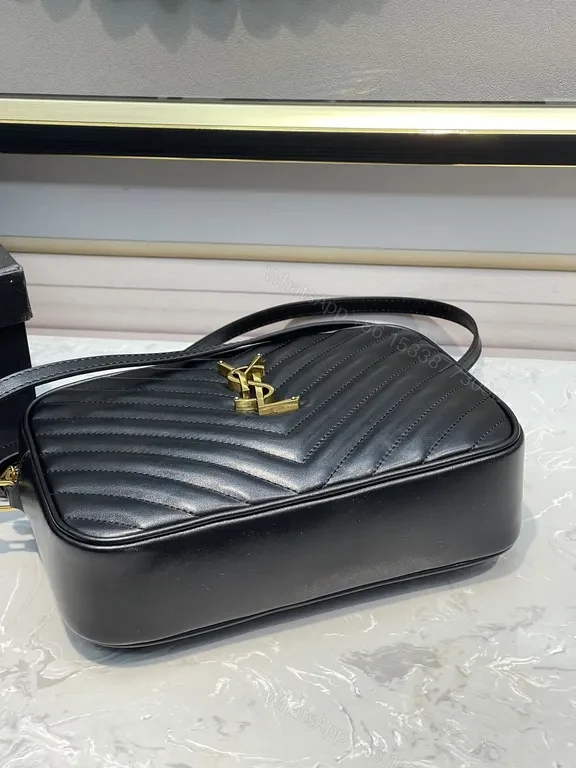 View 8 of Quilted Leather Crossbody: YSL Logo Chic, 7.5"