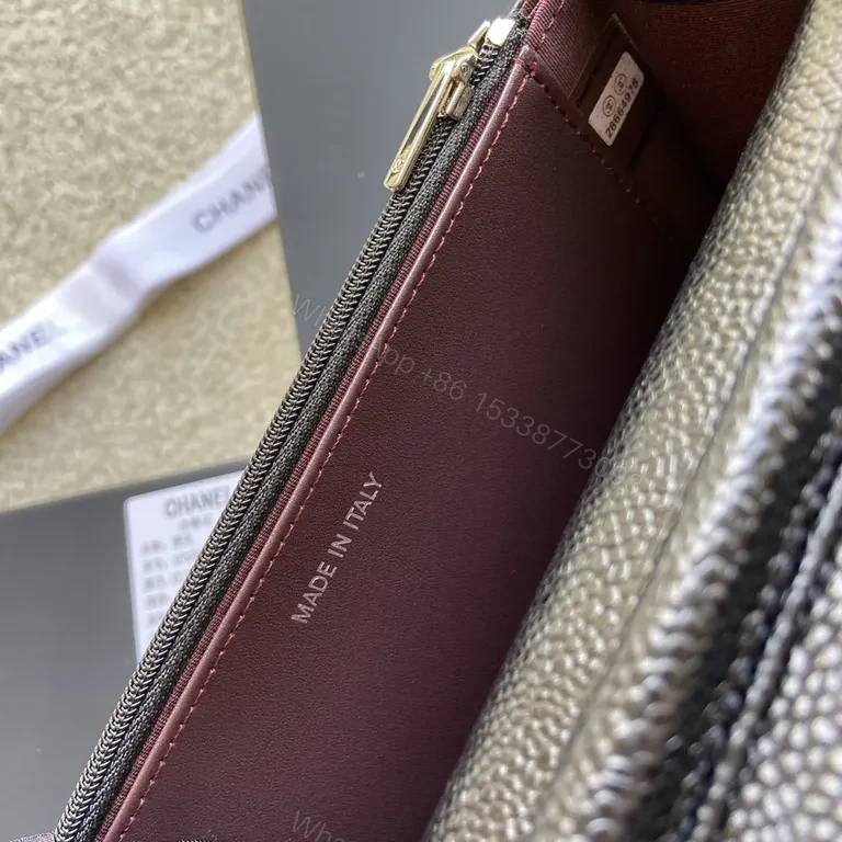 View 3 of Chanel-Inspired Quilted Flap Bag with Gold CC Clasp