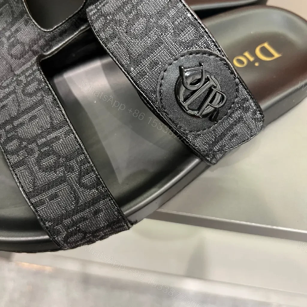 View 8 of Textured Jacquard Slip-Ons: Luxe Comfort Slides