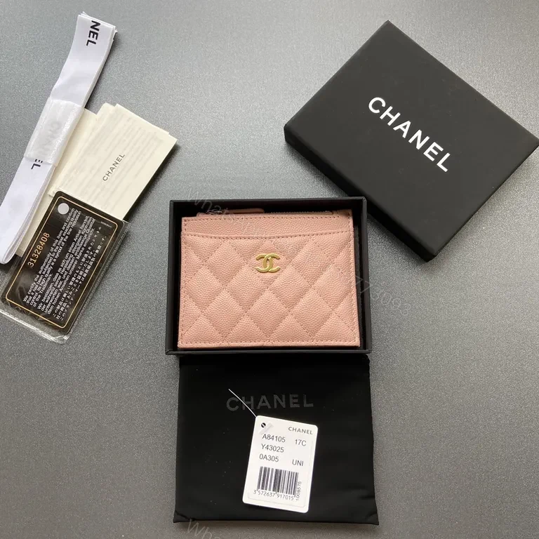 Soft Pink Chanel-Quilted Cardholder Wallet: Everyday Luxury — view 1