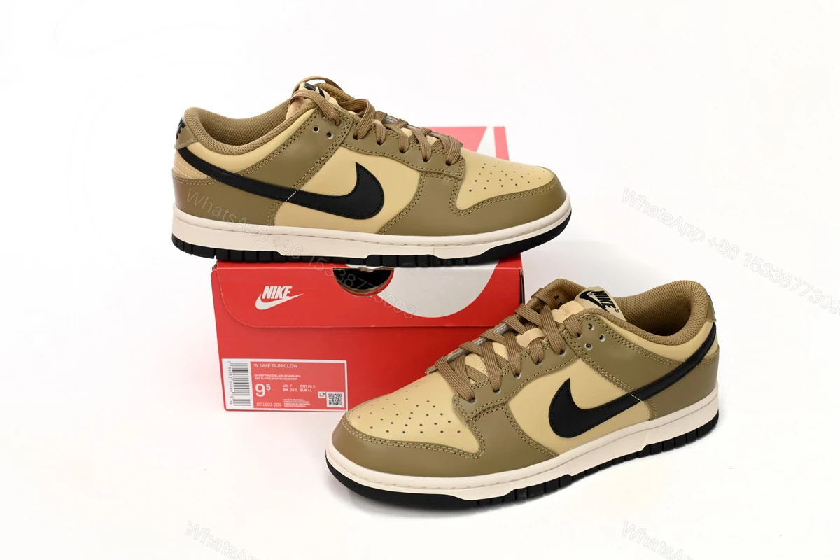View 2 of Nike Dunk Low Khaki Brown DD1503-200