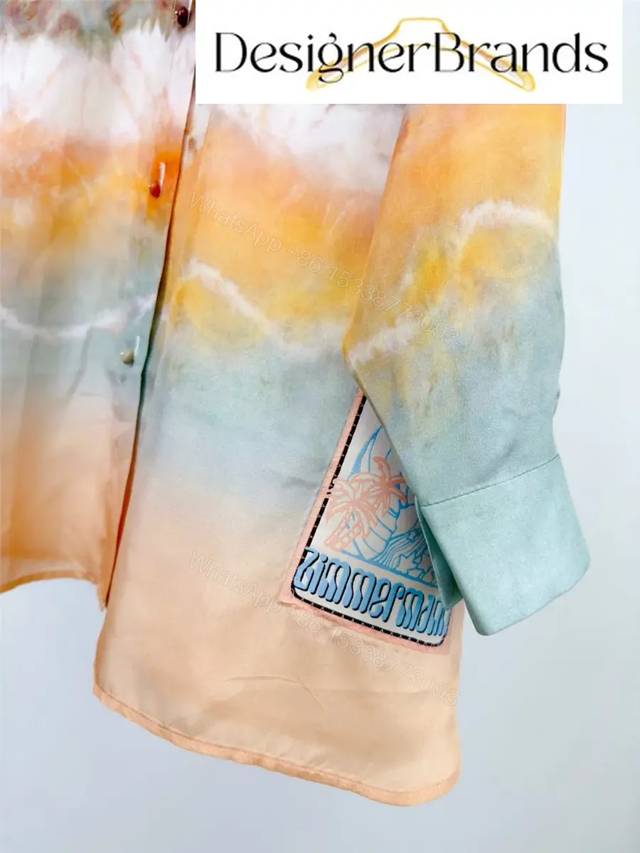 View 8 of Zimmermann Daylight Relaxed Silk Shirt