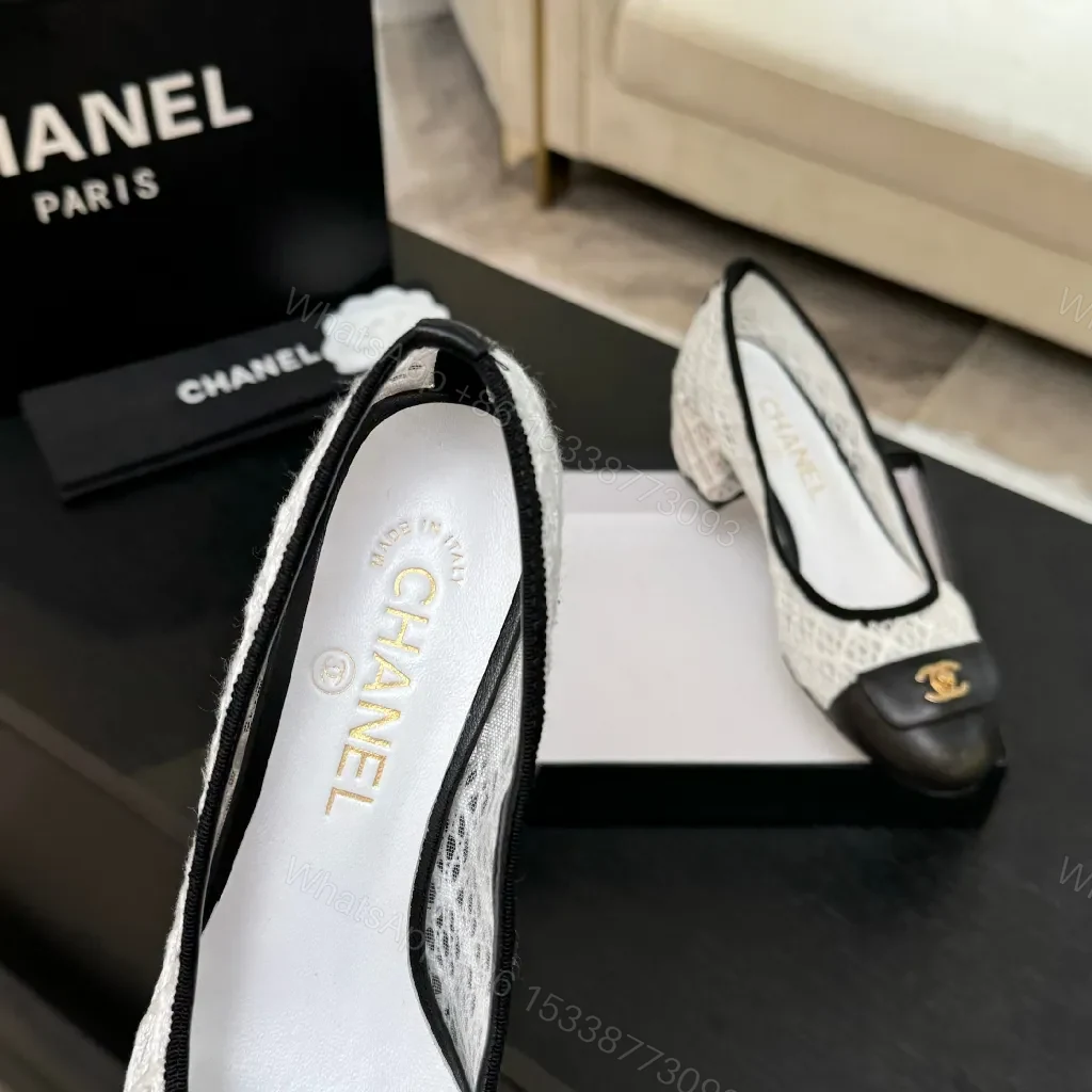 View 5 of Lace-Textured Pumps with Gold Hardware, Everyday Comfort