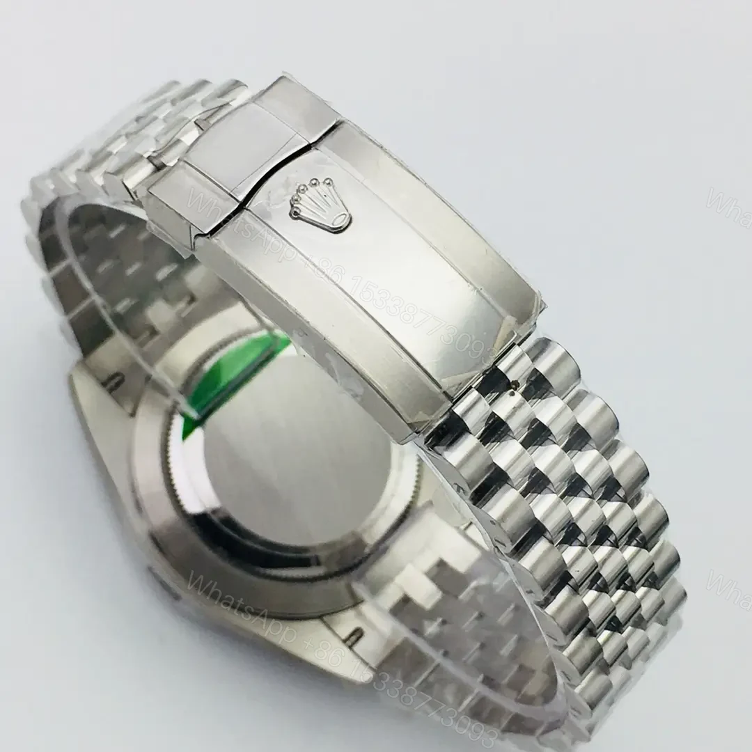 View 8 of Rolex Datejust 41 Stainless Steel Fluted Jubilee Silver Dial 126334-0004