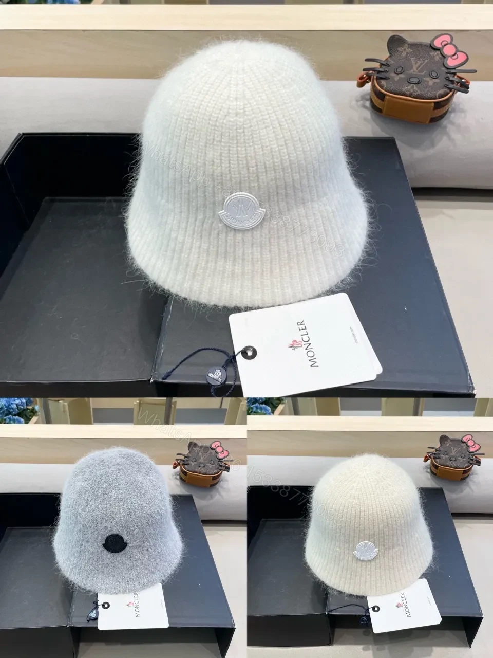 View 4 of Soft Wool Knit Beanie: Luxury Comfort, Crest Logo, Unisex