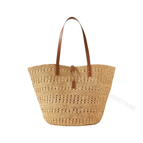 YSL Raffia Tote Bag — view 1