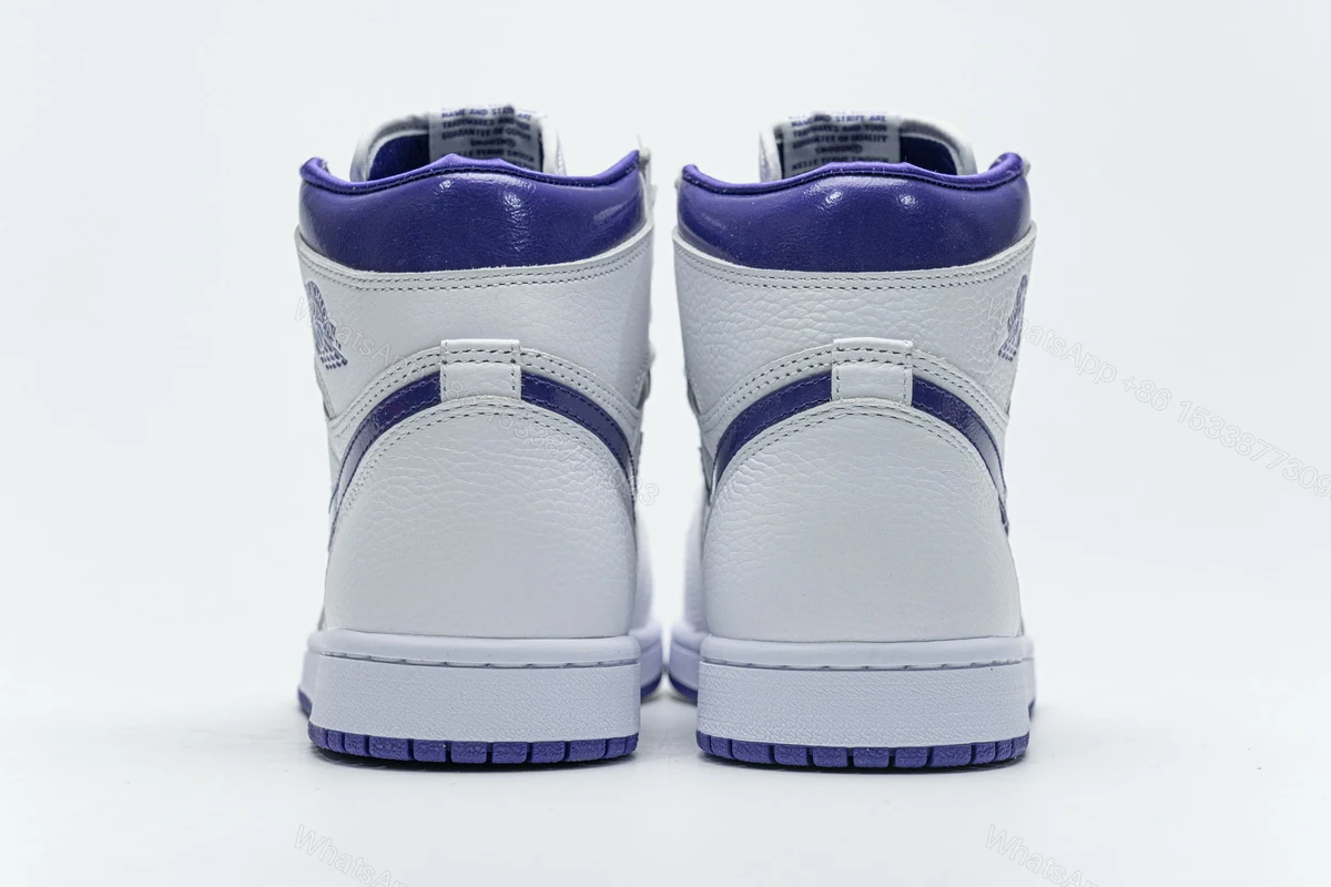 View 4 of Air Jordan 1 Retro High OG White Purple CD0461-151