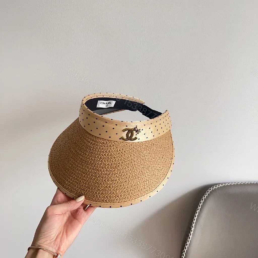 View 2 of Structured Straw Visor: Lightweight Breathable Luxury Sun Shield