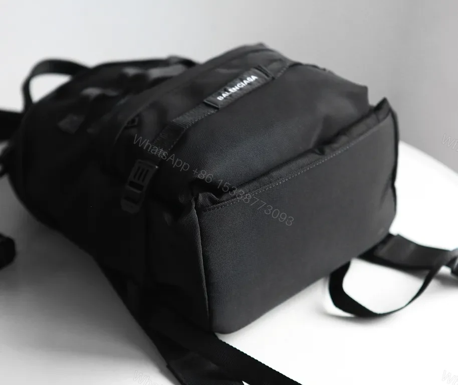 View 5 of Black Balenciaga-Inspired Utility Backpack: Compact Luxury Carry