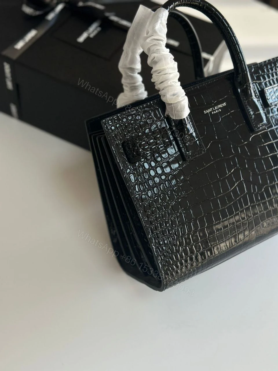 View 2 of Grey Saint Laurent Baby Classic Sac De Jour tote bag