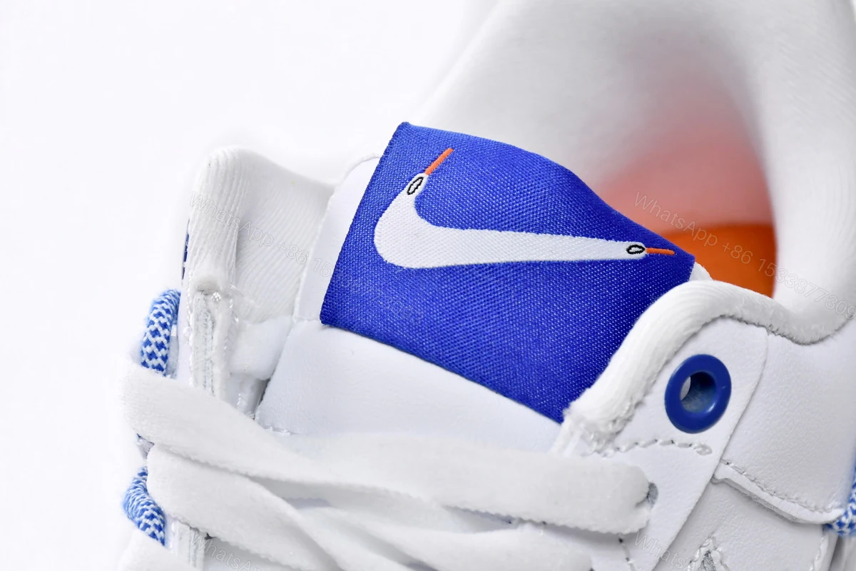 View 5 of Nike Air Force 1 Low White and Safety Orange DH4408-100