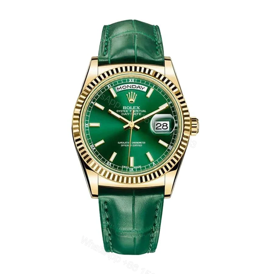 Rolex Day-Date 40 228238 Super Clone : 40mm Yellow Gold Green Dial — view 1