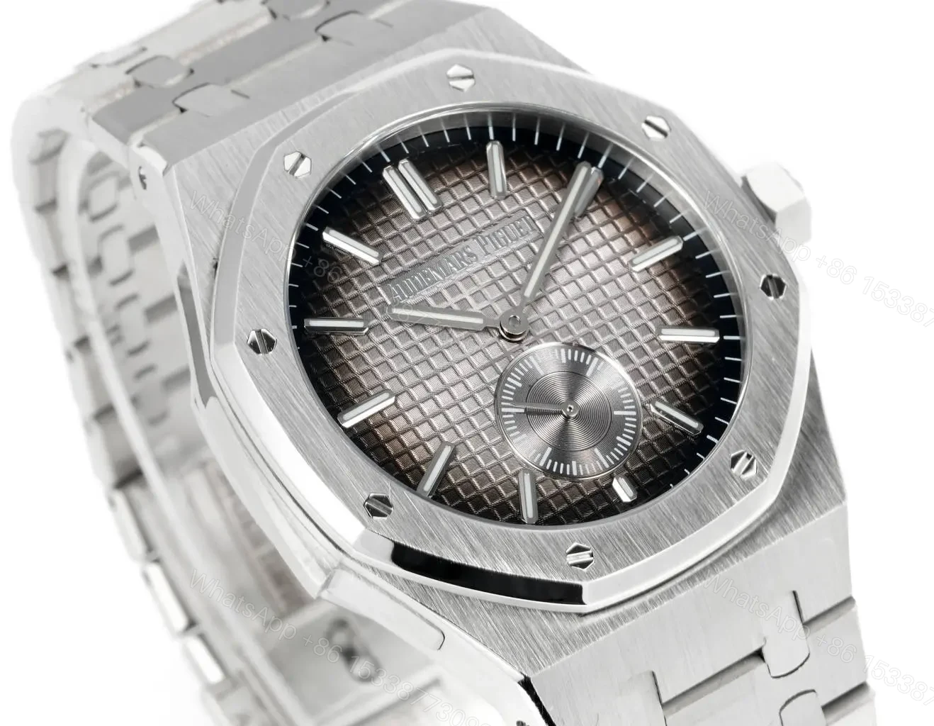 View 3 of JH Factory Audemars Piguet Royal Oak 26591IP Series Men’s Watch – Stainless Steel with Grey Dial and Platinum Luminous Markers